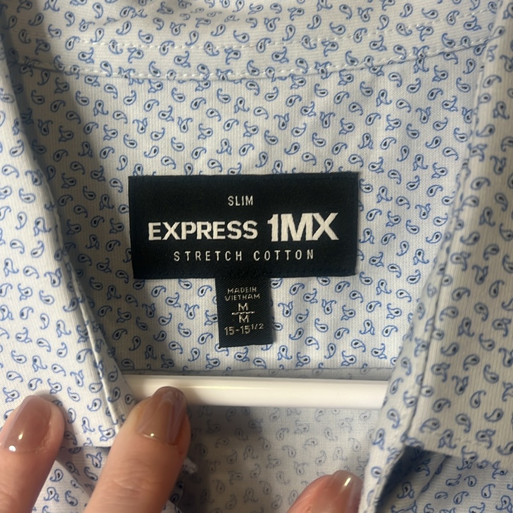 Express Men’s Dress Shirt Size- Medium - Picture 3 of 5